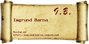 Imgrund Barna névjegykártya
